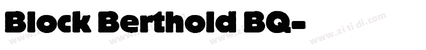 Block Berthold BQ字体转换